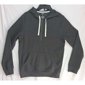 Sonoma Mens S Gray Quarter Zip Sweatshirt Hoodie Casual Pullover Disney Gym